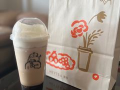 烤黑糖波波牛乳茶-喜茶(上海北外滩来福士店)