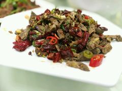 干椒炒羊杂-陕北农家宴