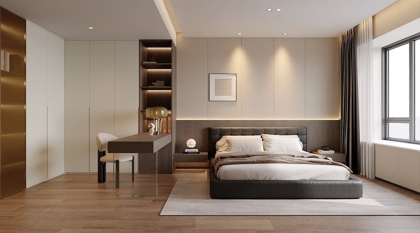 现代风卧室的魅力