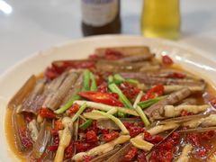 葱姜炒竹蛏-阿里元老宋海鲜大排档(明发店)