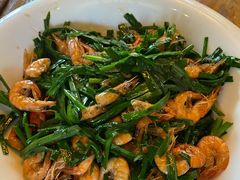 韭菜炒小河虾-烧肉馆(古北水镇景区店)