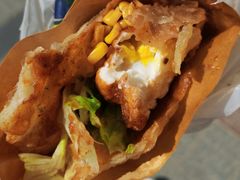 -小红车炸蛋葱油饼