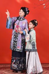 -后宫·古装汉服京剧儿童亲子全家福摄影