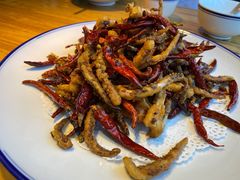 老干妈煸鱿鱼-吕氏疙瘩汤·私家菜馆(慈云寺店)