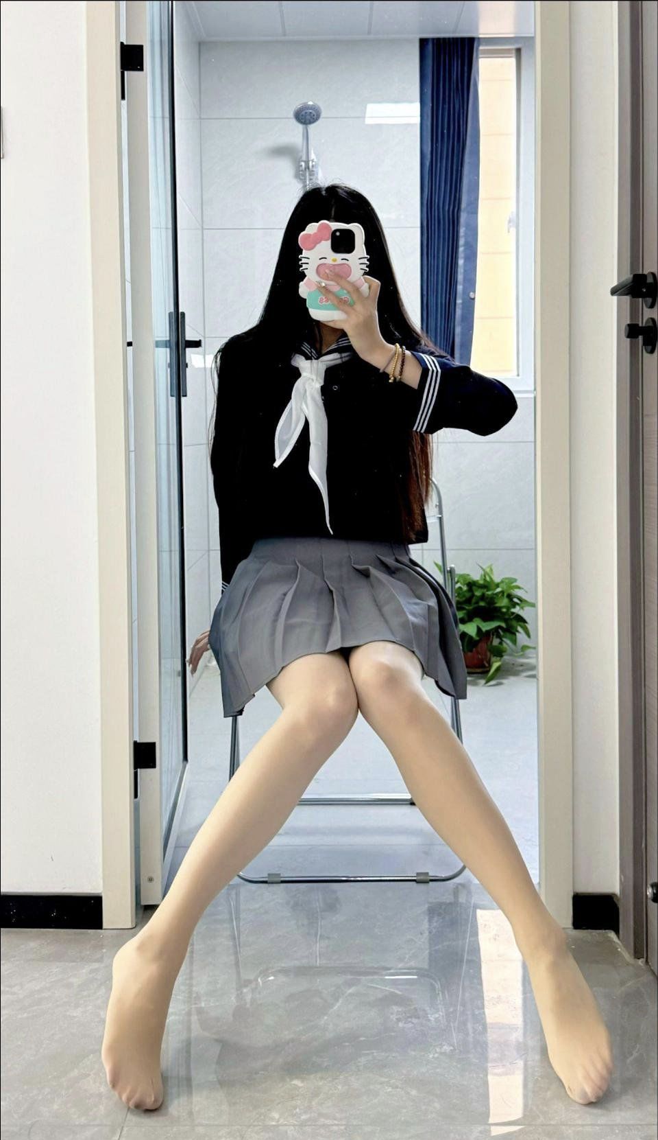 jk配丝袜,可爱又甜美!