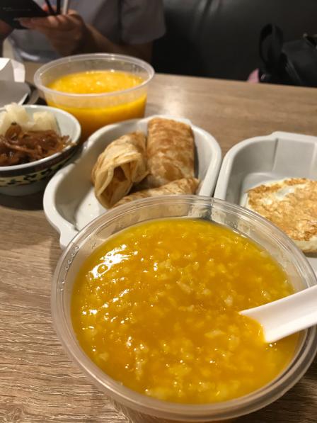 和合谷(华威店)-"匆忙的一次早餐03,南瓜粥,煎蛋93每次.