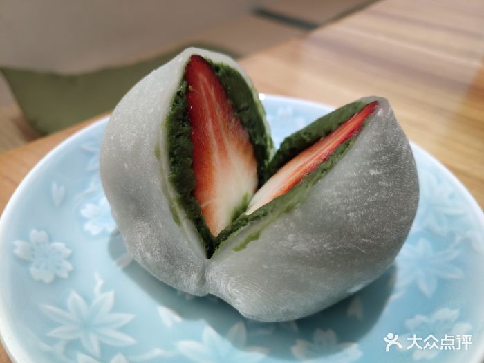 筅sen.日本茶贩売店草莓抹茶大福图片
