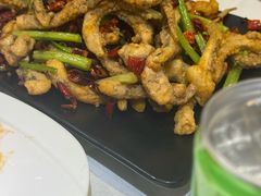 干煸鱿鱼须-大眼锅贴水饺(河东店)