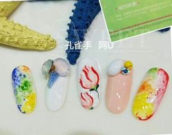 -孔雀手美甲美睫护理