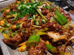 葱椒爆牛肉-绿茶餐厅(南昌王府井店)