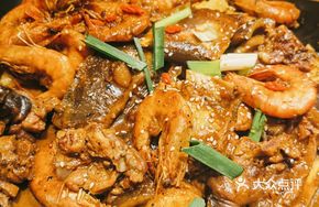 Soft-shelled Turtle with Prawns