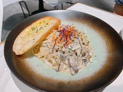 黑松露奶油蘑菇意面-野萃山·潮汕厚果汁(十亩地店)