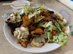 洋白菜木耳爆豆腐-鑫来子菜馆