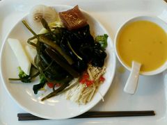 食物、南瓜西米露-感恩心素食馆(百世广场店)