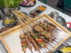 -山野的朋友露营炭火烤肉