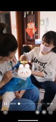 点击看大图 -慧婴轩婴儿理胎发胎毛笔胎毛画手足印(通州店)