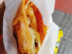 -小红车炸蛋葱油饼