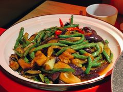 茄子长豆角-六月雪干锅(涪城万达广场店)