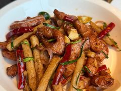 青柠麻香炒松板肉-新白鹿餐厅(松江开元地中海店)
