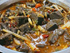 红烧羊血-野狗羊肉汤
