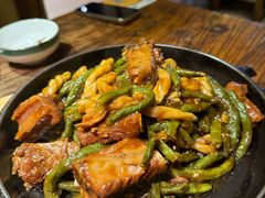 铁锅排骨豆角焖卷子-百花人家(门城水岸店)