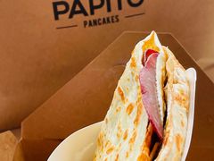 风干牛肉芝士鸡蛋烤红椒酱酸奶油可丽饼-PAPITO(泰兴路店)
