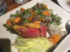 火龙果百合炒牛柳-上楼私房菜(院士路店)