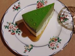 抹茶双层北海道芝士蛋糕-The Flowers Coffee(南山店)