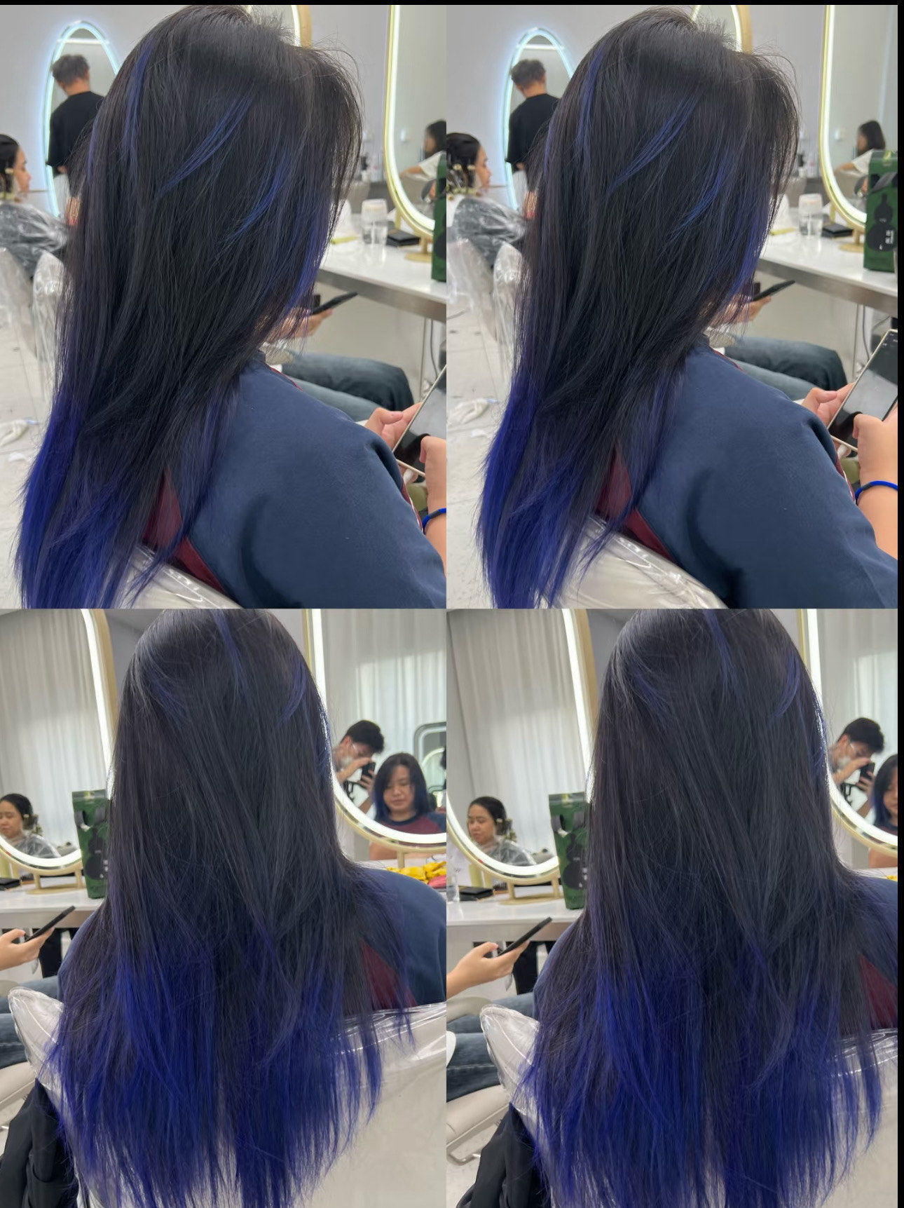 渐变色染发超美哦,渐变蓝紫