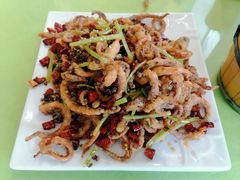 干煸鱿鱼须-大眼锅贴水饺(河东店)