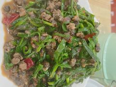 韭菜炒螺蛳肉-长临河古镇福味轩土菜馆(长临河店)