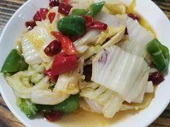 醋溜白菜-陕北农家小吃风干羊肉剁荞面