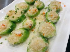 虾肉蒸丝瓜-祈胜邨•顺德鱼生•顺德菜(容桂店)
