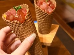 金枪鱼牛油果甜筒-鸟泉居酒屋·烧鸟·酒馆(百子湾店)