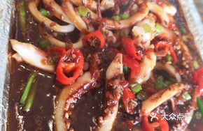 Squid Sautéed on Iron Plate