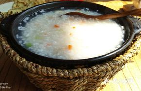 Celery and Pork Rice Porridge