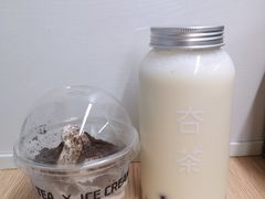 明前茉莉茶冻奶茶-夻茶HUATEA(水晶郦城店)