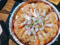 铁板蒜蓉虾-老阿爸鲜鱼土菜(昆山花桥店)