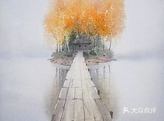 这水彩画的分明是仙境！