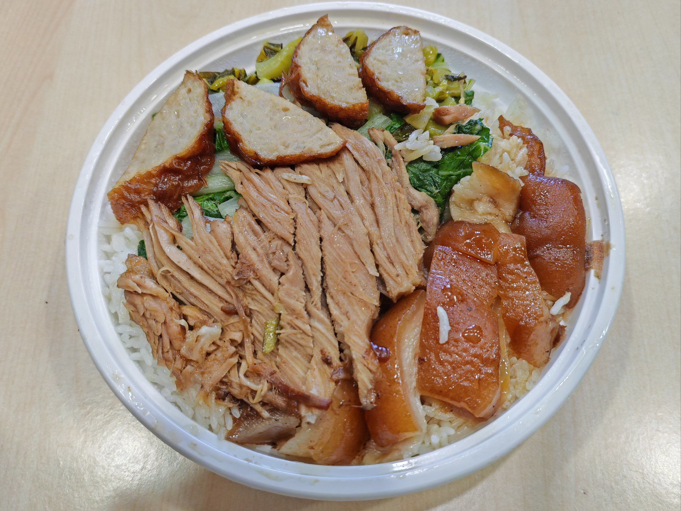 天天领红包超级好吃 猪脚肉卷双拼饭 第