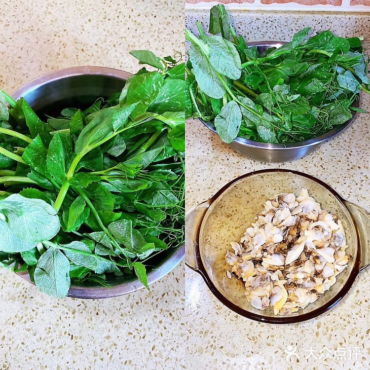 美容又美味的家常版豌豆尖蚬子汤🥬