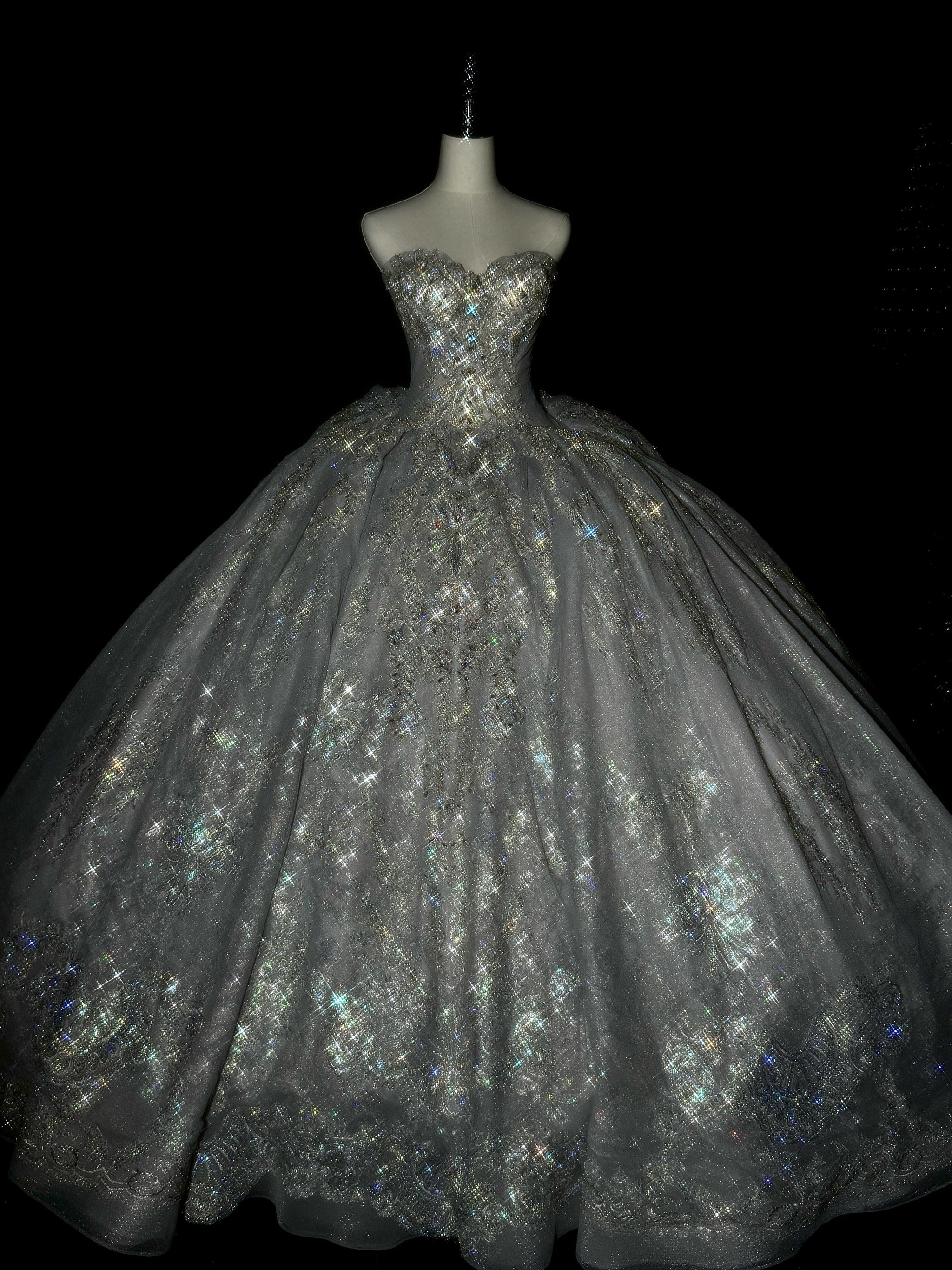 梦幻般的星空晚裙