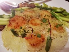 芦笋野菌煎元贝-上海苏宁宝丽嘉酒店·嘉府壹号中餐厅