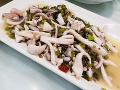 本地鱿鱼炒雪菜-金海湾海鲜排档(朱家尖店)