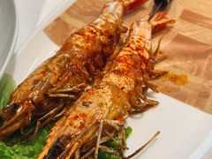 烤深海大虎虾-开海·红岛海鲜虾水饺(石老人店)