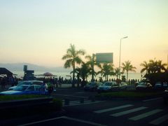 夕陽西下的白城-白城沙滩