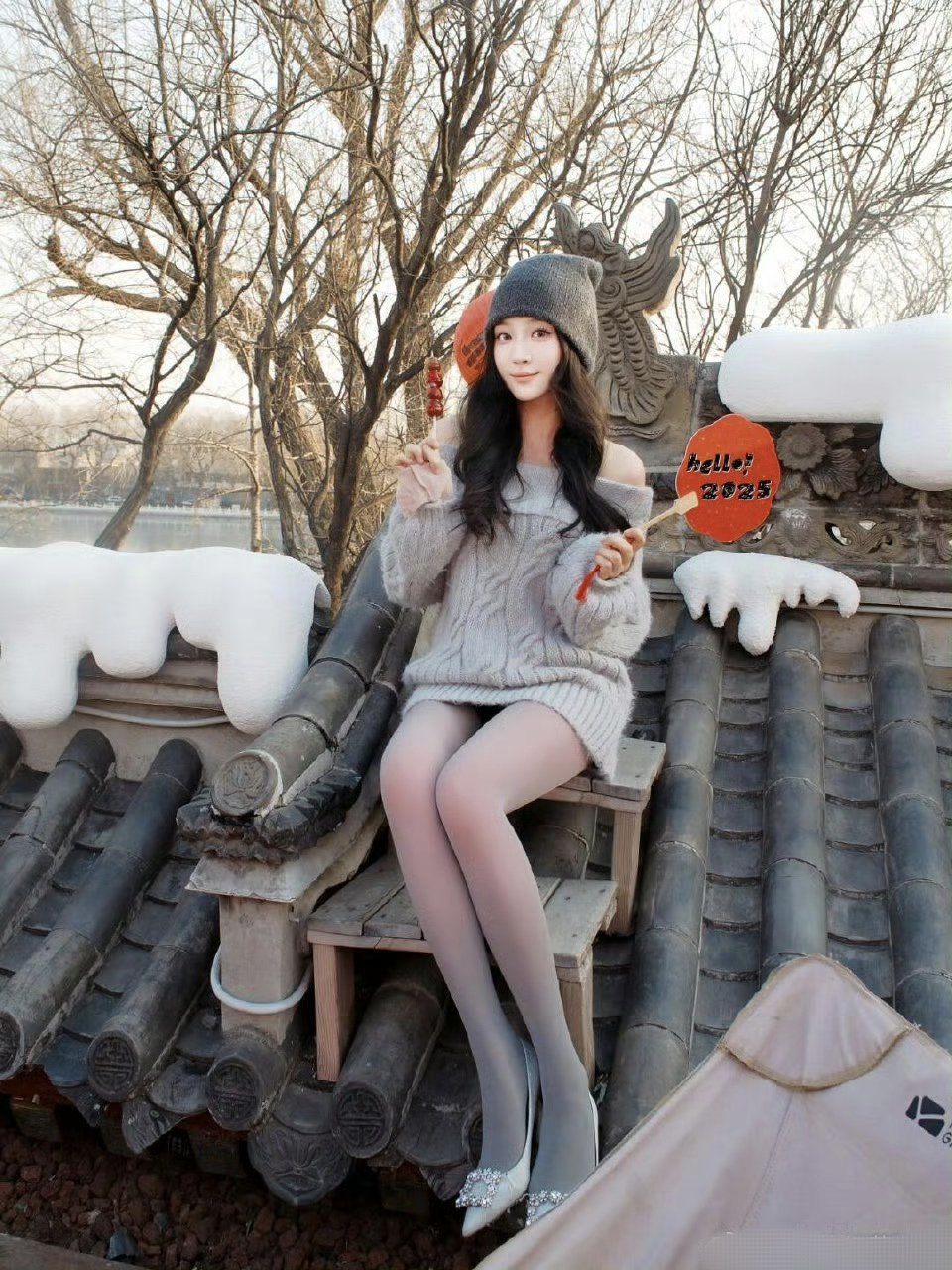 丝袜中的高级灰,魅力感十足!