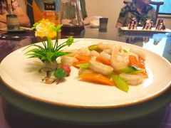 青菜炒虾仁-北平味道.京味菜.烤鸭(梨园店)