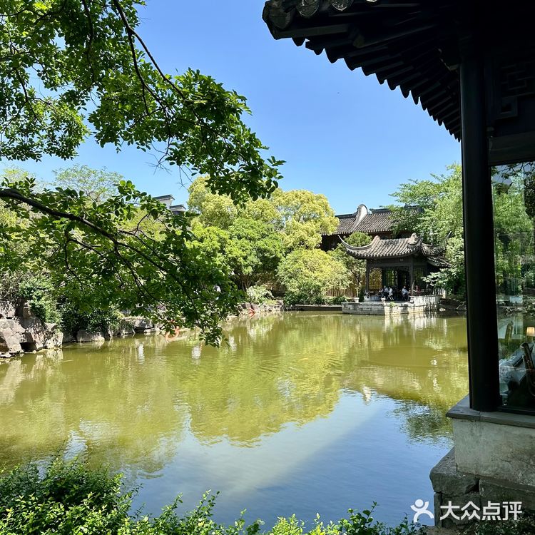我在惠山古镇园林里面喝咖啡☕️看锦鲤