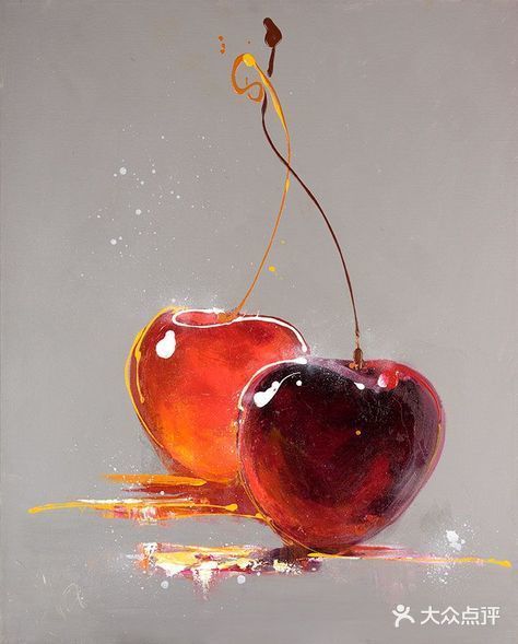 超写实油画小樱桃看着爽,嘴巴也酸爽[阴险]